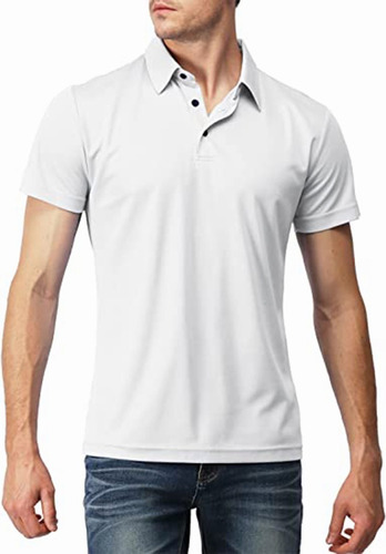 Camisa Polo De Verano De Manga Corta Color Sólido De Secado