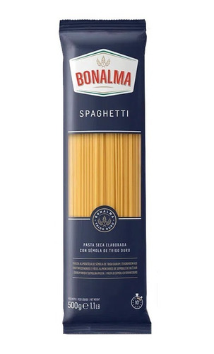 Bonalma Pasta Spaghetti Fideos 500 Gr X6 Unidades
