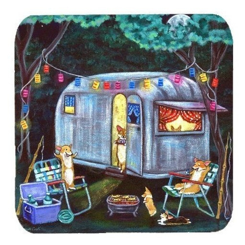 Caroline's Treasures Corgi Glamping Fish Tales Trailer Foam 