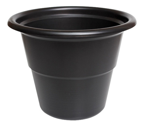 20 Vasos + Pratos Plásticos Redondos Para Plantas 6 Litros Cor Preto