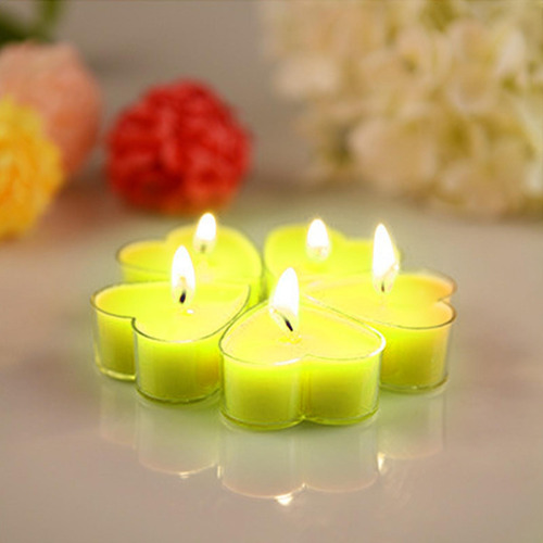 Velas De Té En De Corazón Velas De Té En De Corazón Vela Par
