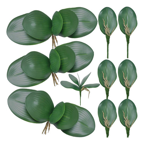 S 10 Unidades De Hojas Artificiales De Orquídea Phalaenopsis
