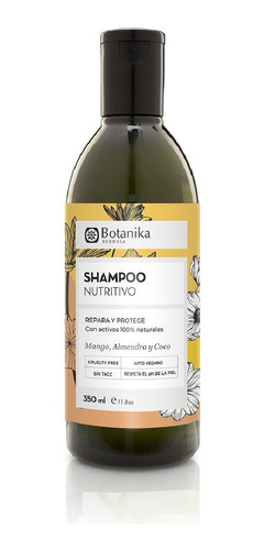 Shampoo Nutritivo Con Mango, Almendra Y Coco Botanika 350ml