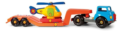 Helicóptero Didático Infantil Com Carreta Brinquedo Poliplac