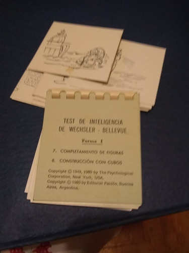 Test De Inteligencia De Wechsler Bellevue. Equipo Completo. (Usado)