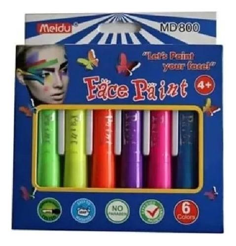 Pintura Crayon Maquillaje Artístico Rostro Infantil Adultos