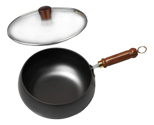 Iron Wok Flat Botthip Manyen Manyen No 26 Cm Tapa De Vidrio