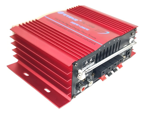 Minimódulo amplificador Teli Tl-308, función karaoke, 20 W Rms, color rojo, potencia de salida Rms 20 W