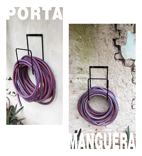 Porta Manguera De Hierro De Pared Modelo S