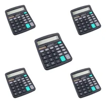 Comprar Kit 5 Calculadoras Mesa Comercial Escritório 12 Dígitos Full