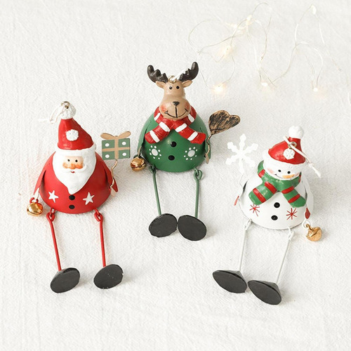 . 2 Adornos Navideños De Metal Para Árbol De Navidad,