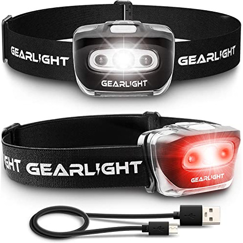 Gearlight Usb Linterna Recargable De Faros - S500 Running, C