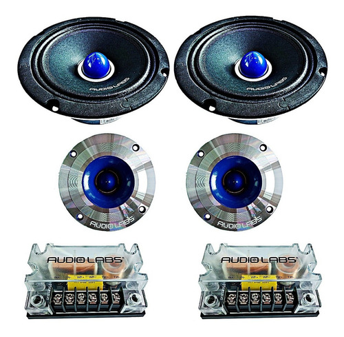 Set De Medios Rangos Audio Labs Adl-pro65.2os 6.5 800w Max C