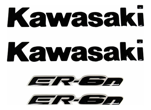 Kit Emblema Adesivo Resinado Kawasaki Er-6n Kw-re38