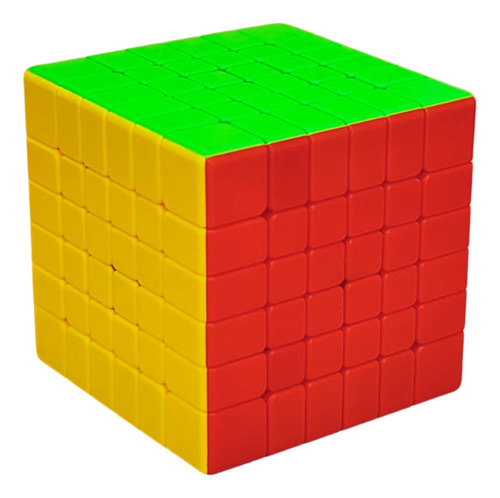 Cubo Mágico Profissional 6x6x6 Estrutura Colorido