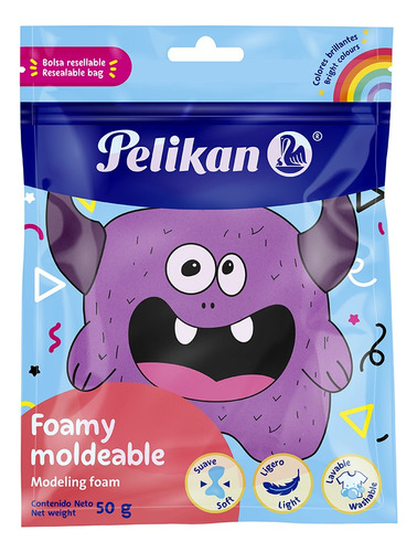 Foamy Moldeable Pelikan - Bolsa 50 Gramos Color Violeta