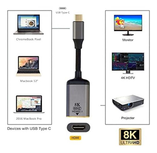 Nfhk Usb4 Usb-c Tipo C Source A Hembra Hdmi 2.0 Cable Pantal