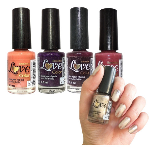Kit 10 Esmaltes Cremosos Love Color Atacado