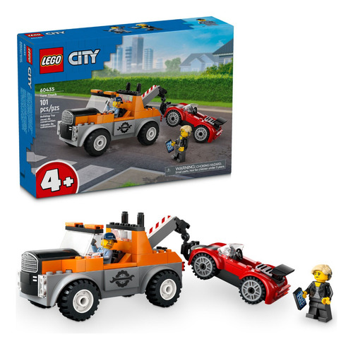 Lego City Camión Grúa Y Reparación Del Auto Deportivo 60435 101 City Great Vehicles