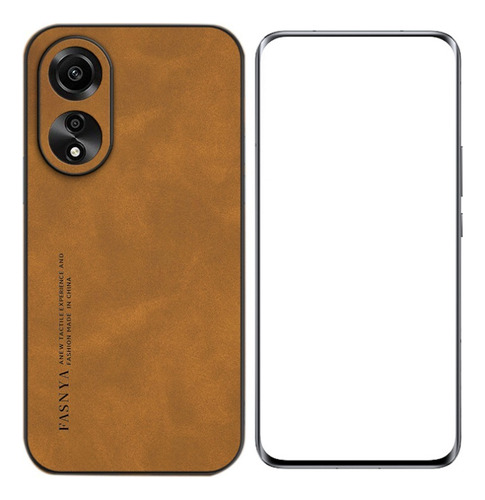 Funda Para Oppo A38 4g Cachemira Tener Vidrio Membrana [u]