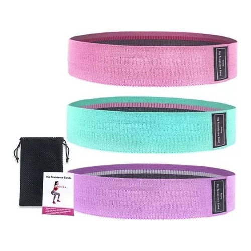 Set 3 Bandas Ligas Elásticas Tela Loop Para Hacer Ejercicio