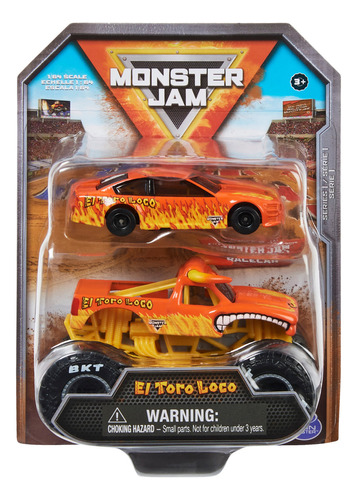 Monster Jam El Toro Loco Truck And Race Car (exclusivo De Wa