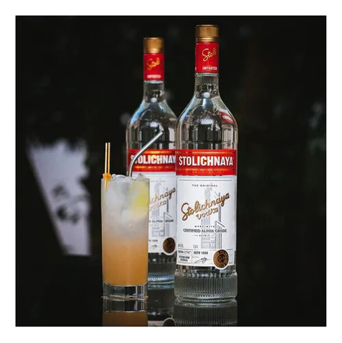 Vodka Stolichnaya 1L Kit 3 Unidades