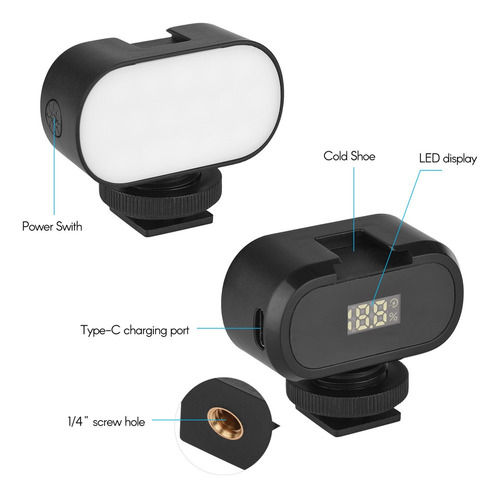 . Mini Luz Led De Vídeo Rgb, Luz De Relleno De Vlog Rgb, 7