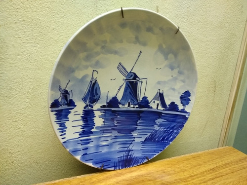 Plato Delft Made In Holland Con Atril Para Colgarlo Antiguo (Usado)