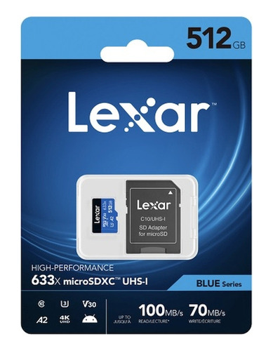 Lexar Micro Sd 512gb 4k Switch Gopro Android Smartphone