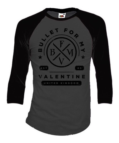 Bullet For My Valentine Playeras Manga 3/4 Hombre Y Mujer C3