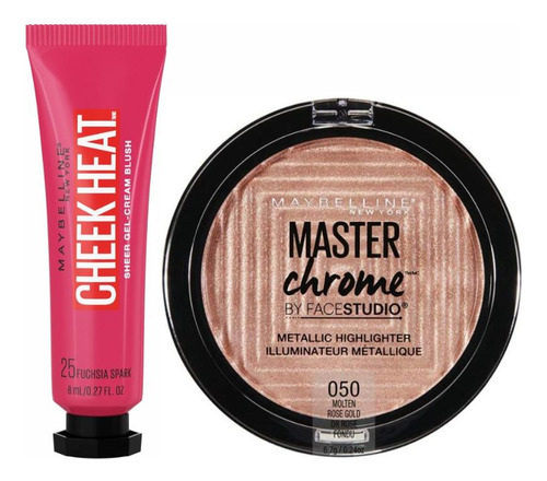 Pack Maybelline: Cheek Fucsia Spark + Master Chrome Rose