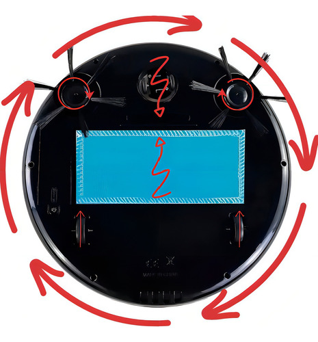 Aspirador De Pó Automático Agratto 127/220V Robo Varre Aspira Cor Preto