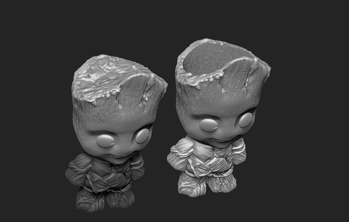 Groot Maceta Y Alcancia- Figura Plastica
