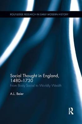 Libro Social Thought In England, 1480-1730 - A. L. Beier