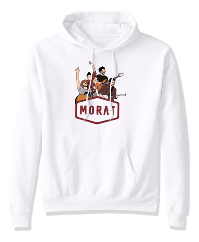 Sudadera Con Gorro Morat Banda Siluetas Dibujo Vino Guitarra