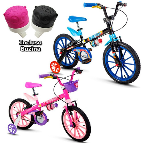 Bicicleta Infantil Nathor Aro 16 Menino Ou Menina Brinde