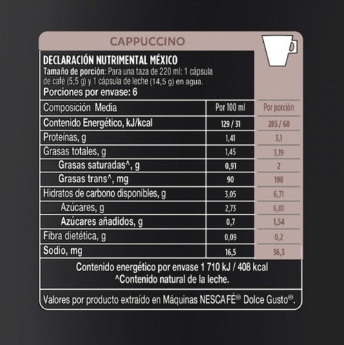 Imagen 2 de 10 de Nescafé Dolce Gusto 12 Cápsulas Starbucks® Capuchino Oferta!