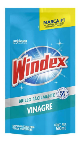 Limpiador De Vidrios Líquido Windex Vinagre Repuesto 500ml