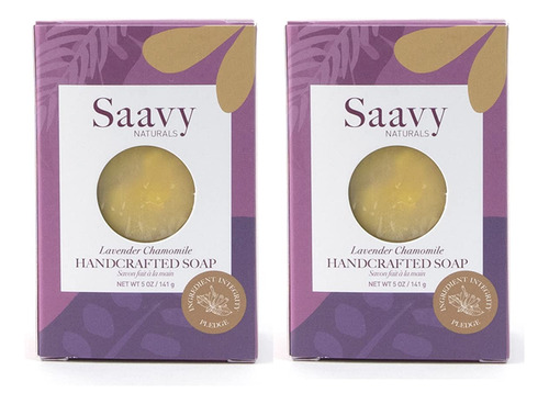 Saavy Naturals Barra De Jabn Natural De Manzanilla Lavanda,