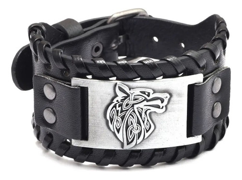 Brazalete Exclusivo Lobo De Cuero