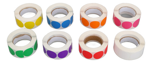 Etiquetas Autoadhesivas Coloridas Para Velas, 8 Rollos