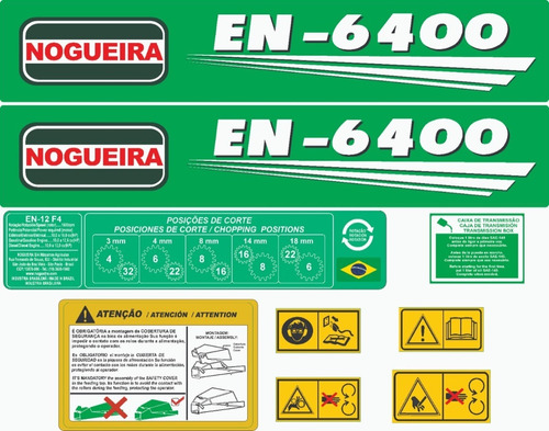 Kit Adesivos Para Ensiladeira En-6400 - Nogueira