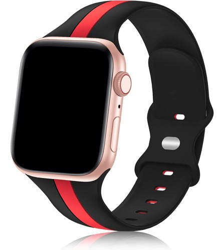 Malla Para Apple Watch Black Red / - 42mm/44mm/45mm/49mm