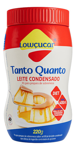 Leite Condensado Em Pó Diet Rende 400ml Lowçucar 220g