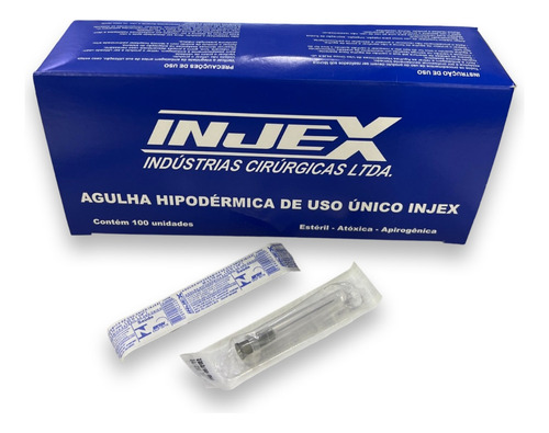 Agulha Hipodermica 30 X 0,70mm 22g C/100 - Injex
