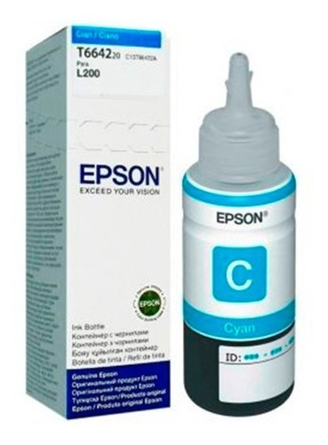 Cartucho Tinta Epson T664220 664 Cy L110 L200 L210 L350 L355