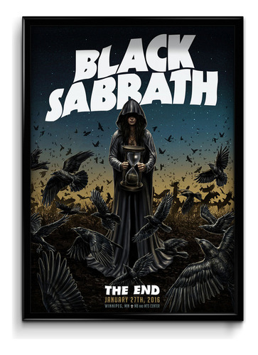 Cuadro Black Sabbath Show 2016 20x30 (marco+lámina+vidrio)
