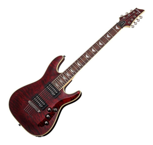 Imagen 2 de 3 de Guitarra eléctrica Schecter Omen Extreme-7 de caoba black cherry con diapasón de palo de rosa