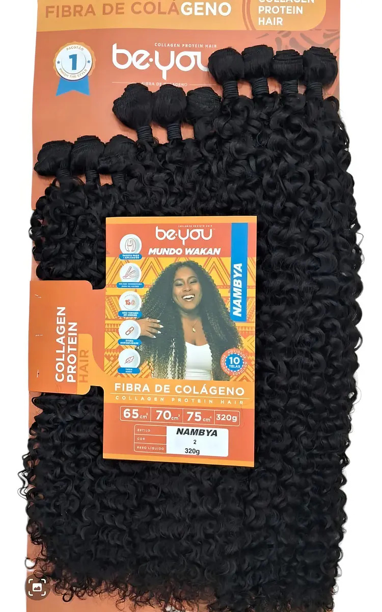 Cabelo Fibra De Colágeno Be.you Modelo Nambya 65/70/75cm Cor 2 Castanho Escuro